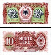 *10 Leke Albánsko 1957 P28 UNC - Kliknutím na obrázok zatvorte -